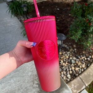 Starbucks Red Tumbler with Straw